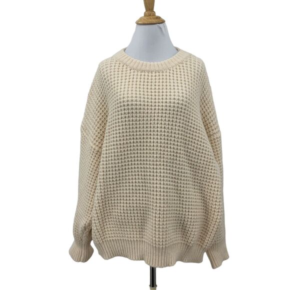 12th Tribe Sweater Womens One Size OS Chunky Knit Oversized Dropped Shoulder - Picture 1 of 14